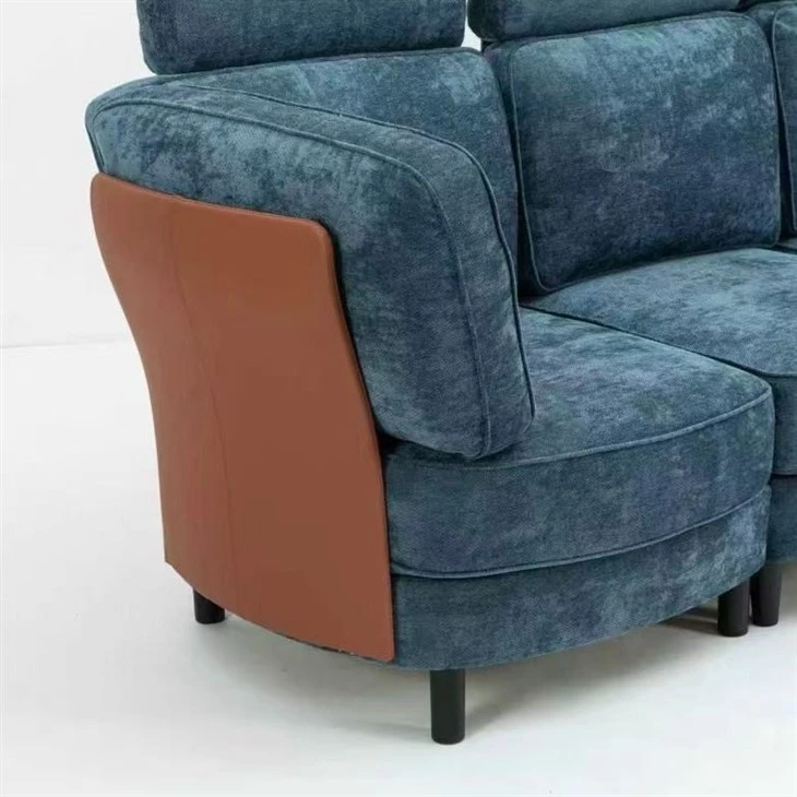 Modern Dual-Material Fabric Modular Sofa manufacturers
