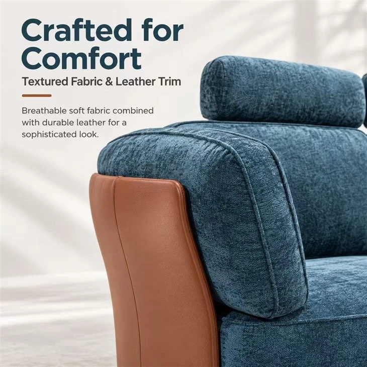Modern Dual-Material Fabric Modular Sofa high quality