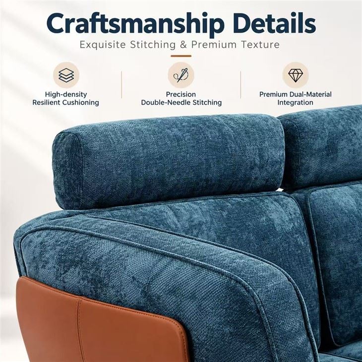 Modern Dual-Material Fabric Modular Sofa best