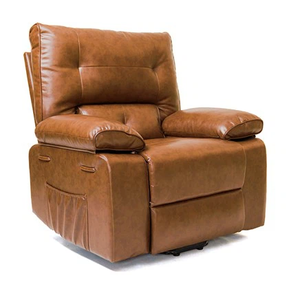 How does the reclining function work in a power lift chair with heat?