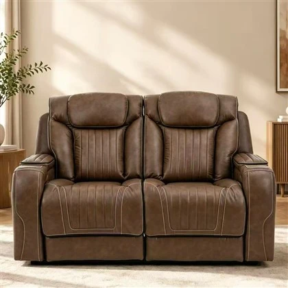 Manual Motion Reclining Loveseat With Storage